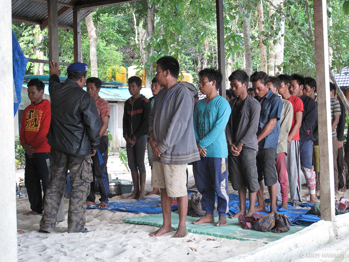 illegal fishers arrested at Wayag ranger post, Indonesia